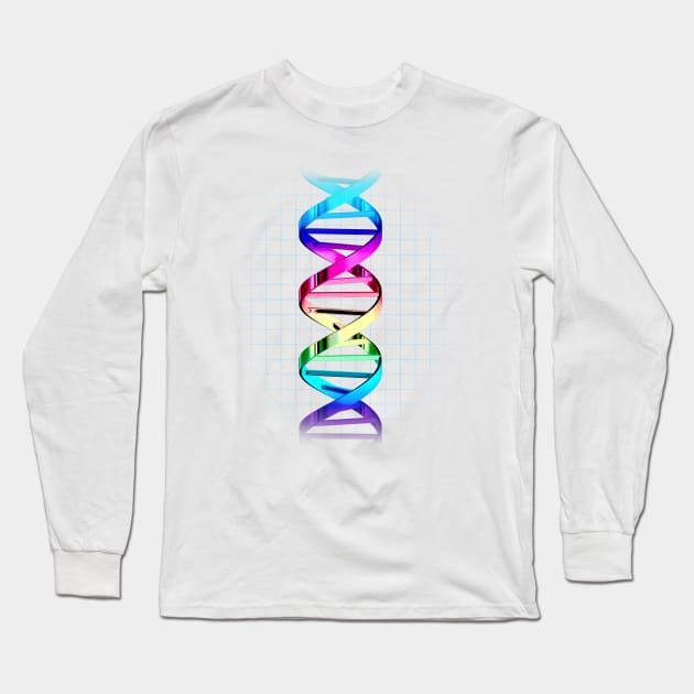 DNA Genetic Strand Science Symbol Long Sleeve T-Shirt by lightidea